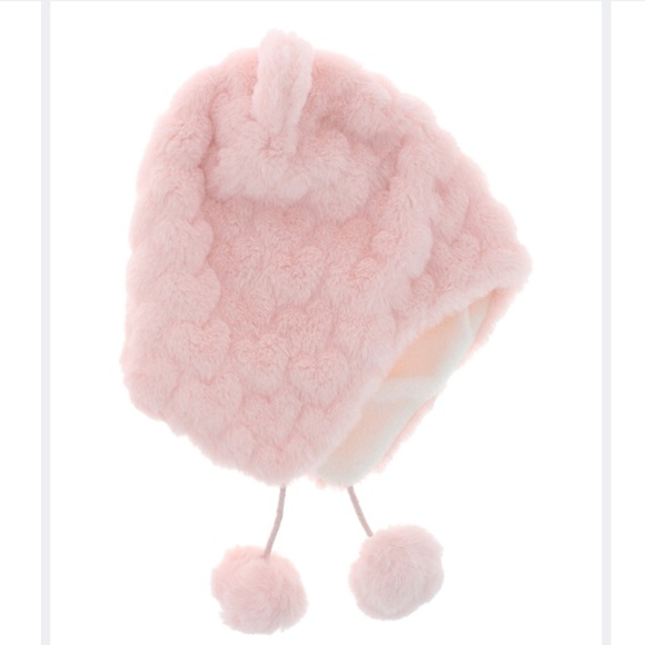 ▪️Pink Bear Fleece Beanie and Mittens - Picture 4 of 5